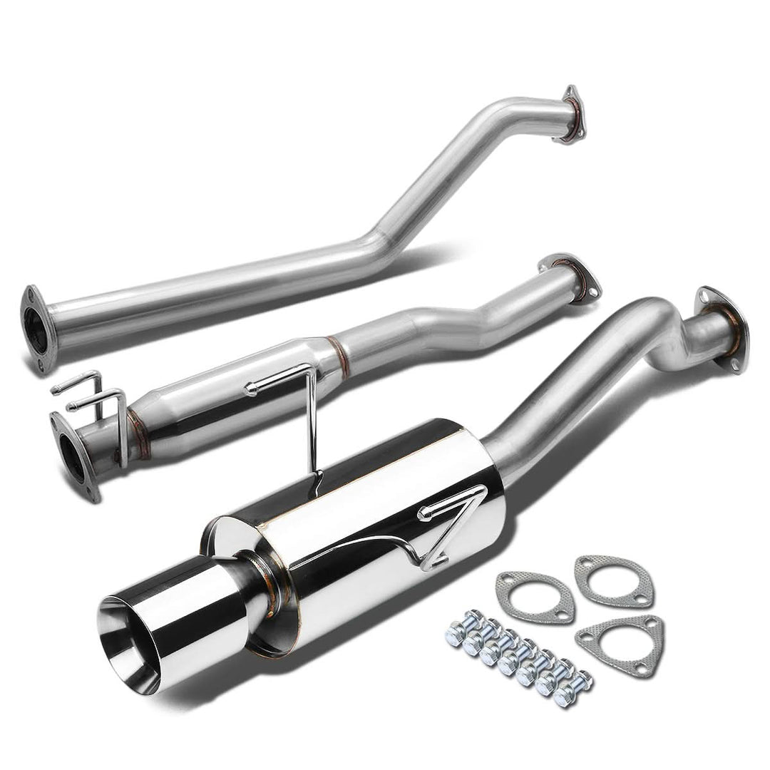 02-06 Acura RSX Type-S Single Rolled Tip Catback Exhaust - Stainless Steel