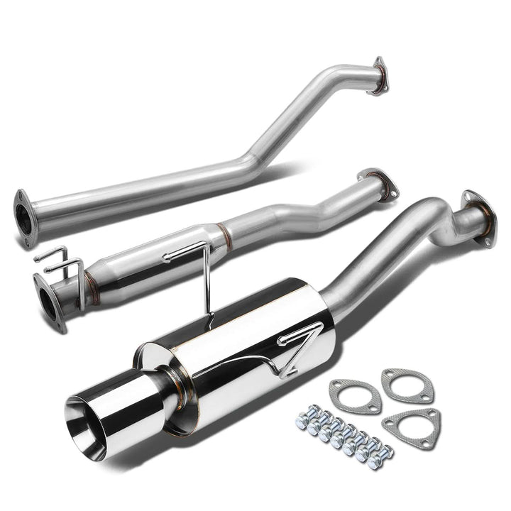 02-06 Acura RSX Type-S Single Rolled Tip Catback Exhaust - Stainless Steel