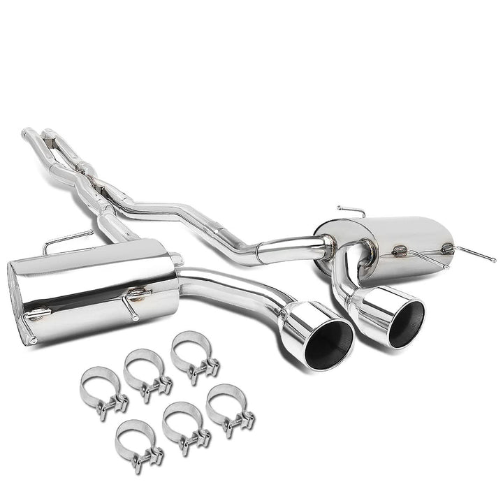 2009-2011 Cadillac CTS-V Dual Rolled Tip Catback Exhaust - Stainless Steel
