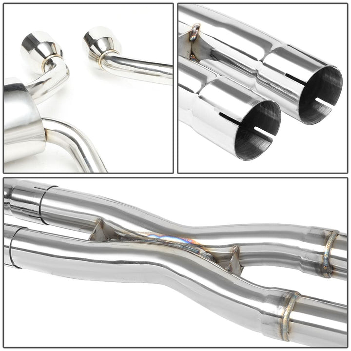 2009-2011 Cadillac CTS-V Dual Rolled Tip Catback Exhaust - Stainless Steel