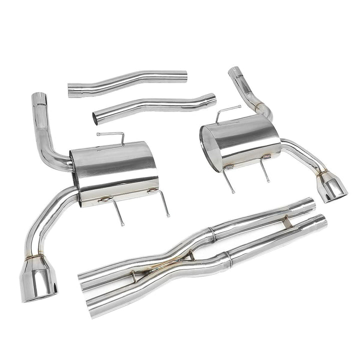 2009-2011 Cadillac CTS-V Dual Rolled Tip Catback Exhaust - Stainless Steel