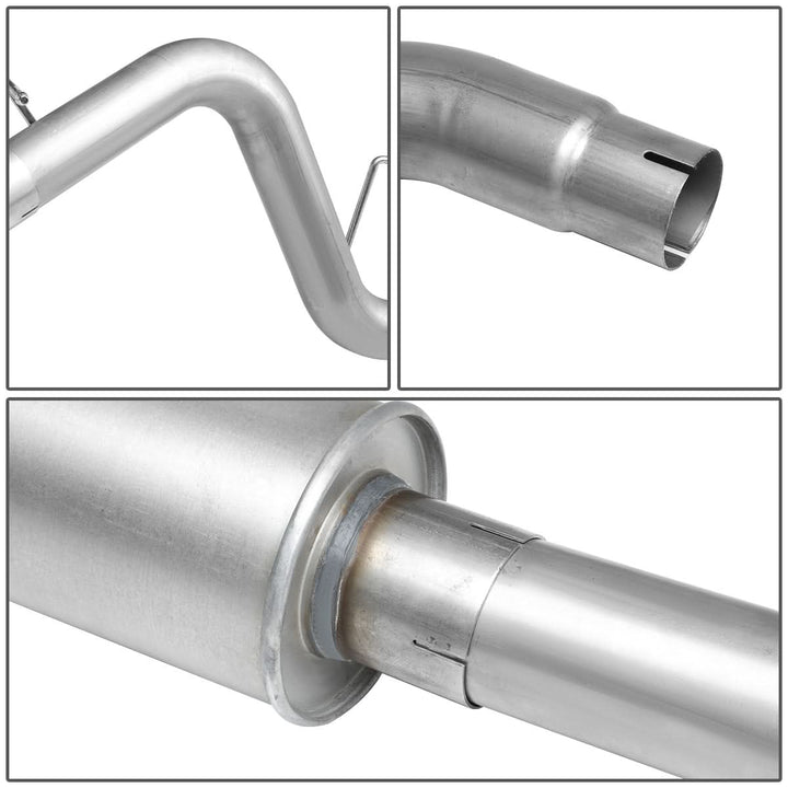 2005-2007 Dodge Dakota Catback Exhaust System Single Tip Stainless Steel