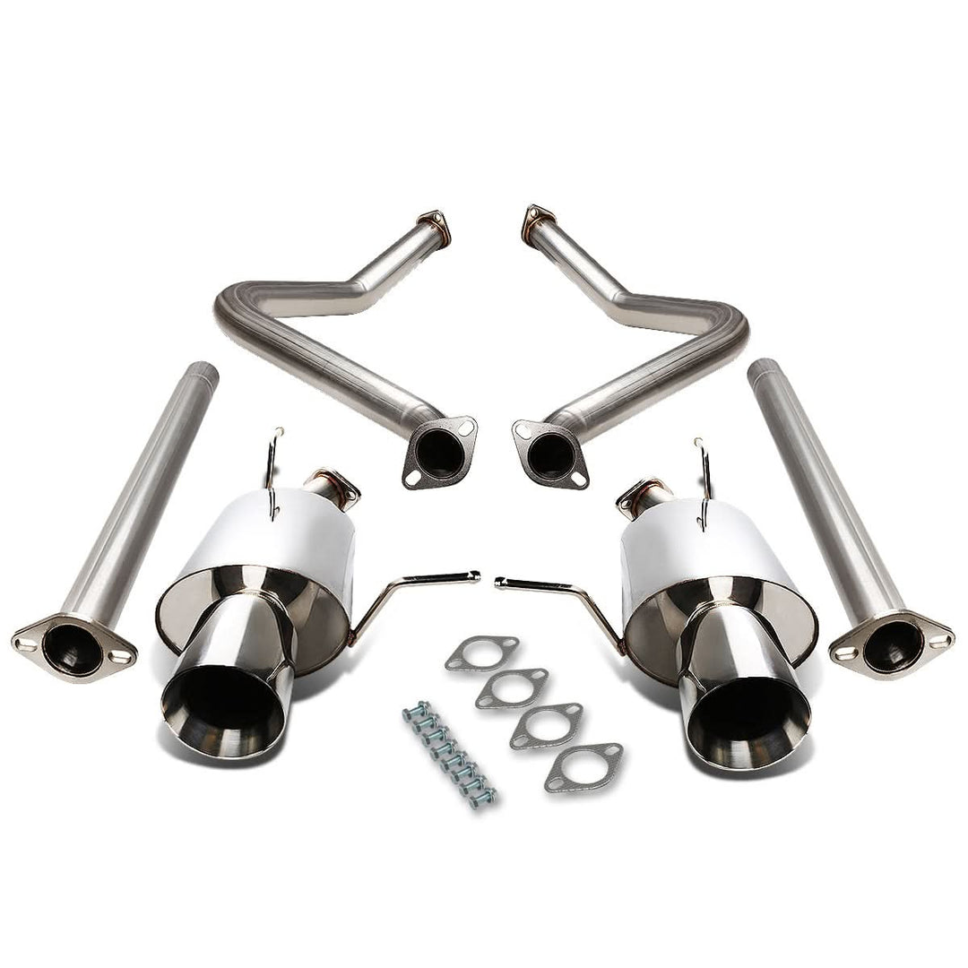 2011-2014 Ford Mustang 3.7L V6 Catback Exhaust Dual Rolled Tip Stainless Steel