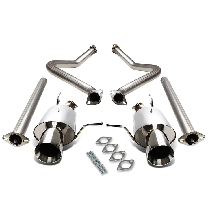 2011-2014 Ford Mustang 3.7L V6 Catback Exhaust Dual Rolled Tip Stainless Steel