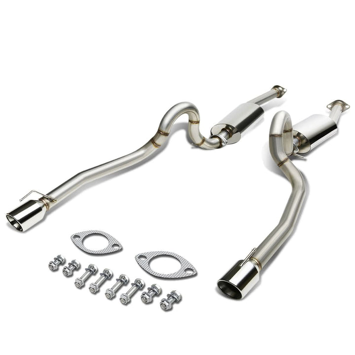 1996-2004 Ford Mustang V8 Dual Rolled Tip Catback Exhaust - Stainless Steel