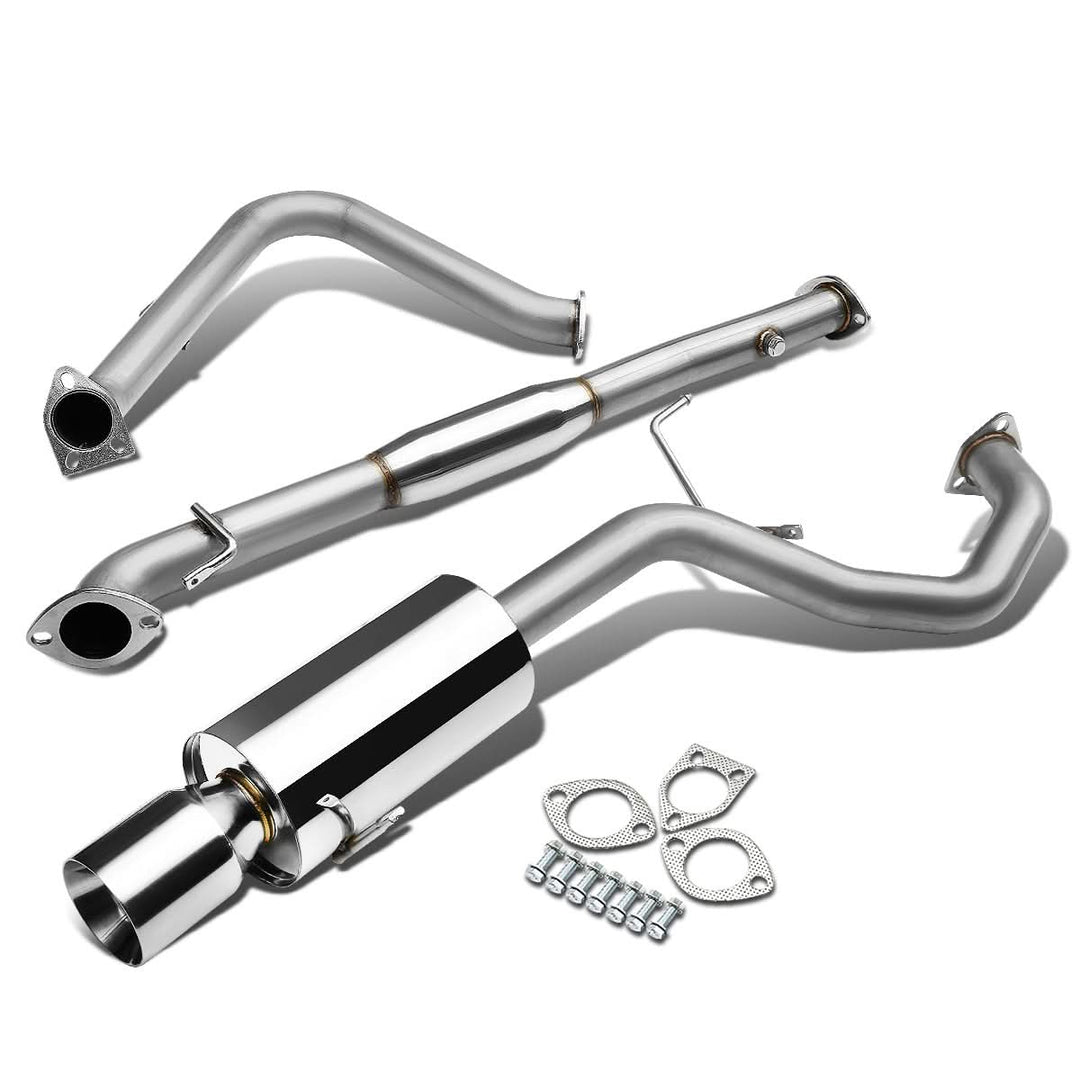 1999-2003 Mitsubishi Galant Single Rolled Tip Catback Exhaust Stainless Steel