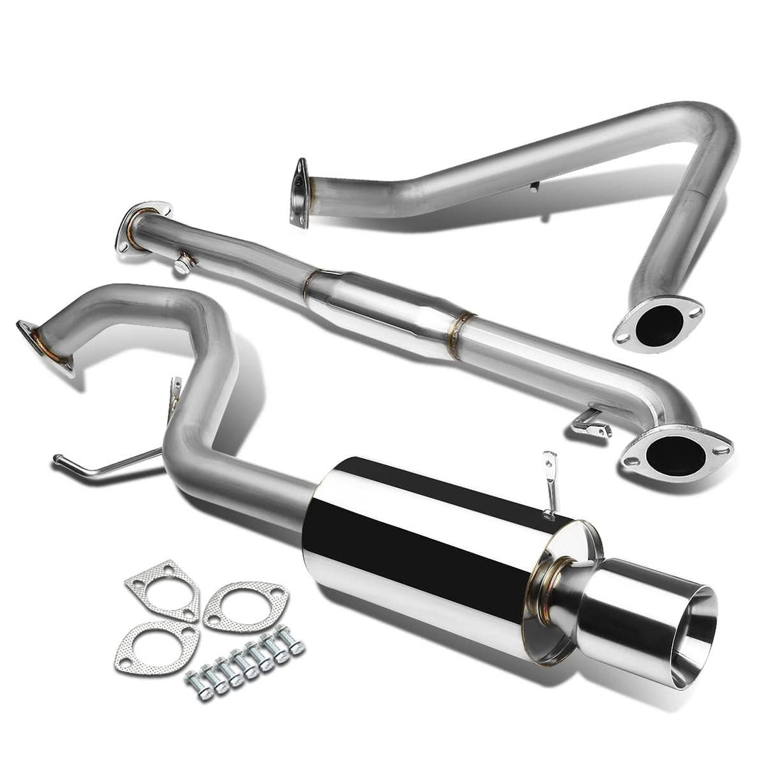 1999-2003 Mitsubishi Galant Single Rolled Tip Catback Exhaust Stainless Steel