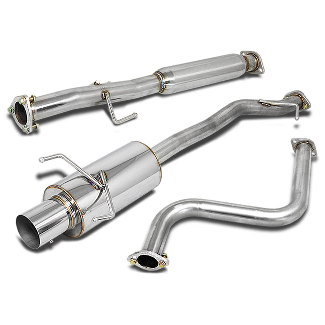 90-93 Honda Accord Single Tip Catback Exhaust System - Stainless Steel