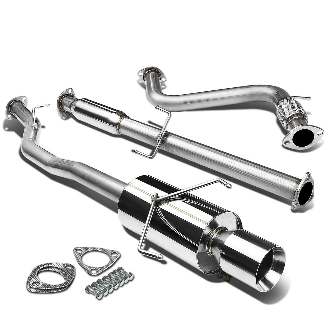 94-97 Honda Accord Single Rolled Tip Catback Exhaust Stainless Steel