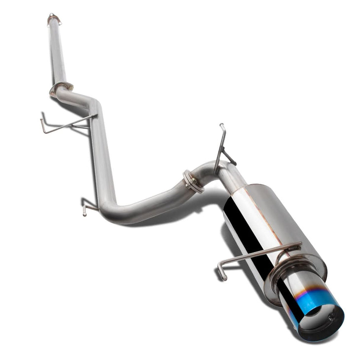 98-02 Honda Accord Single Burnt Tip Catback Exhaust Stainless Steel