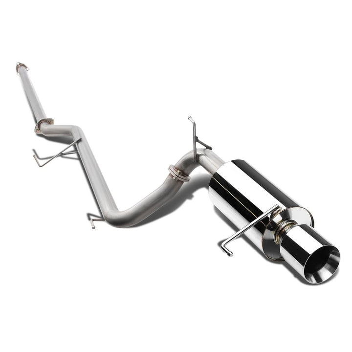 98-02 Honda Accord Single Rolled Tip Catback Exhaust Stainless Steel