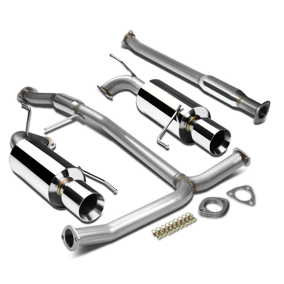 98-02 Honda Accord V6 Dual Rolled Tip Catback Exhaust Stainless Steel