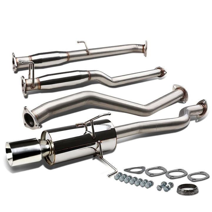 2001-2005 Honda Civic Catback Exhaust Single Rolled Tip Stainless Steel