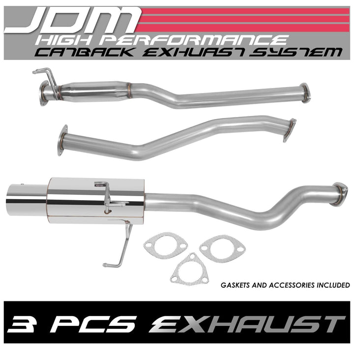01-05 Honda Civic EX Catback Exhaust Single Tip Stainless Steel