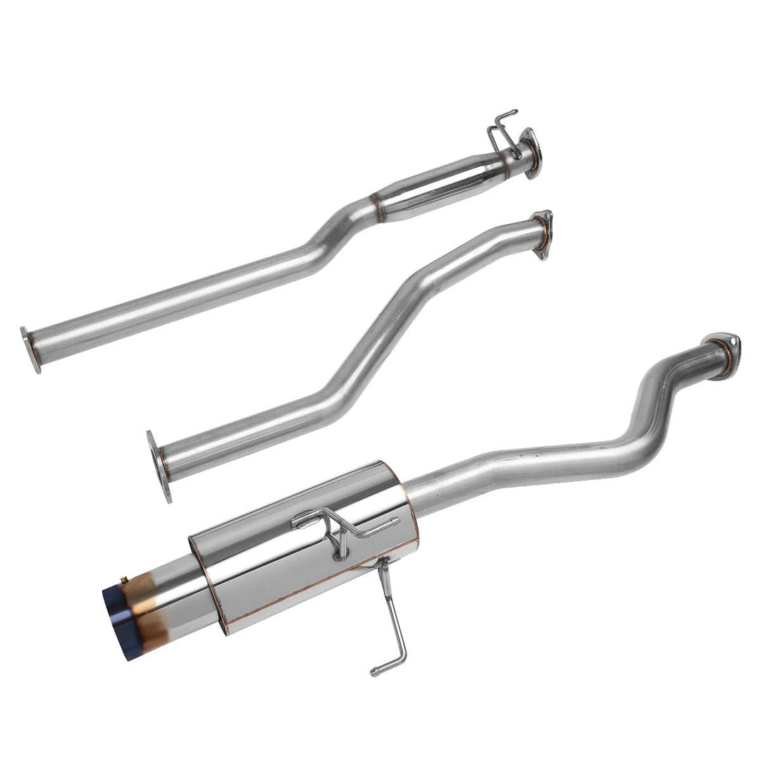 2001-2005 Honda Civic Single Burnt Tip Catback Exhaust Stainless Steel