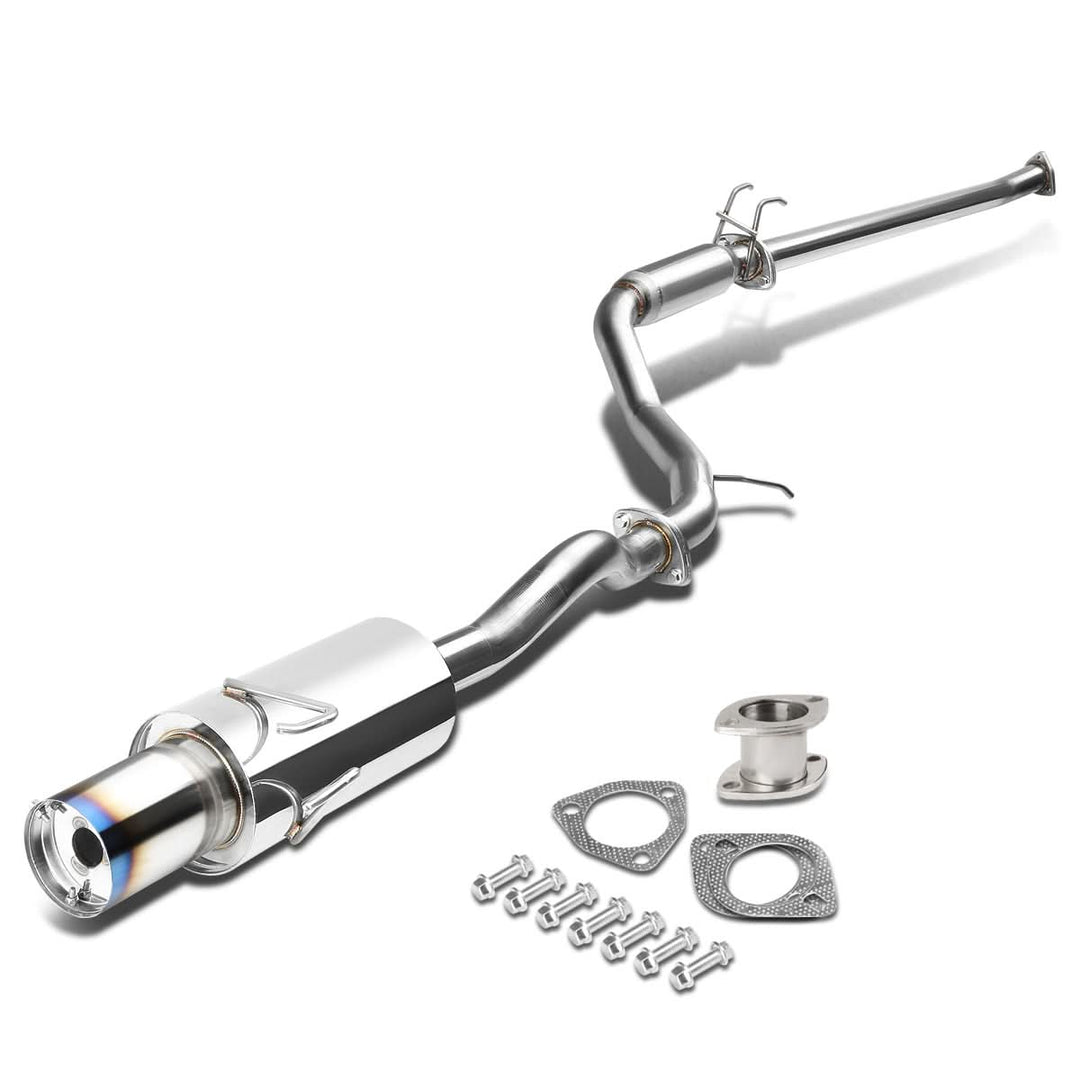 06-08 Honda Civic EX Catback Exhaust Single Burnt Tip Stainless Steel
