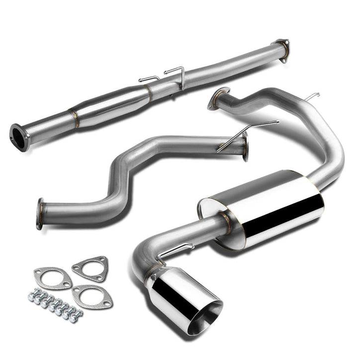 1988-1991 Honda Civic Single Rolled Tip Catback Exhaust Stainless Steel
