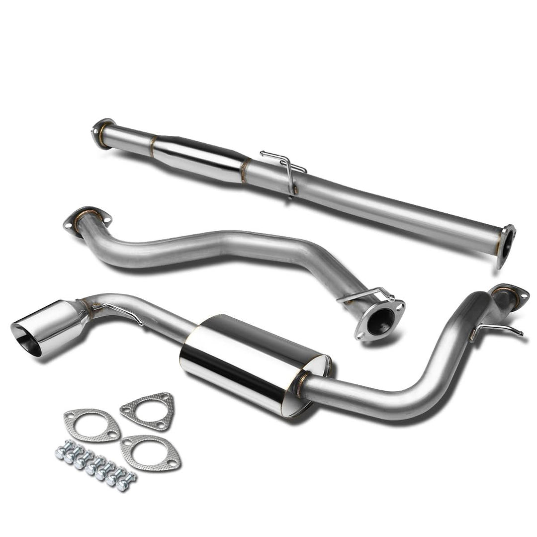 1988-1991 Honda Civic Single Rolled Tip Catback Exhaust Stainless Steel