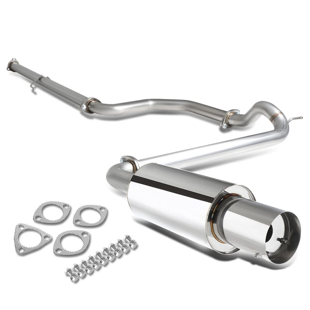 88-91 Honda Civic 4-Door Catback Exhaust Single Tip Stainless Steel