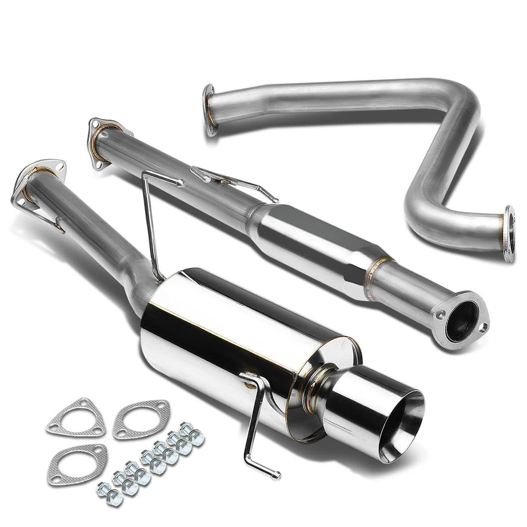 92-96 Honda Prelude Catback Exhaust Single Rolled Tip Stainless Steel