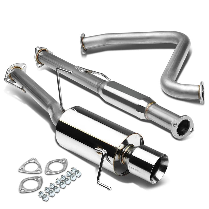 92-96 Honda Prelude Catback Exhaust Single Rolled Tip Stainless Steel