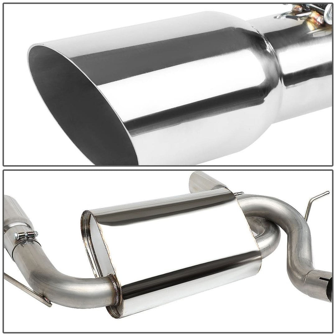 2007-2017 Jeep Wrangler Dual Single Tip Catback Exhaust Stainless Steel