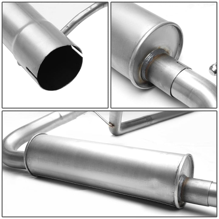 2007-2011 Jeep Wrangler 4DR Single Tip Catback Exhaust - Stainless Steel