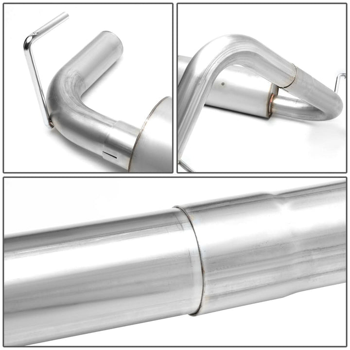 2012-2017 Jeep Wrangler Single Catback Exhaust System Stainless Steel