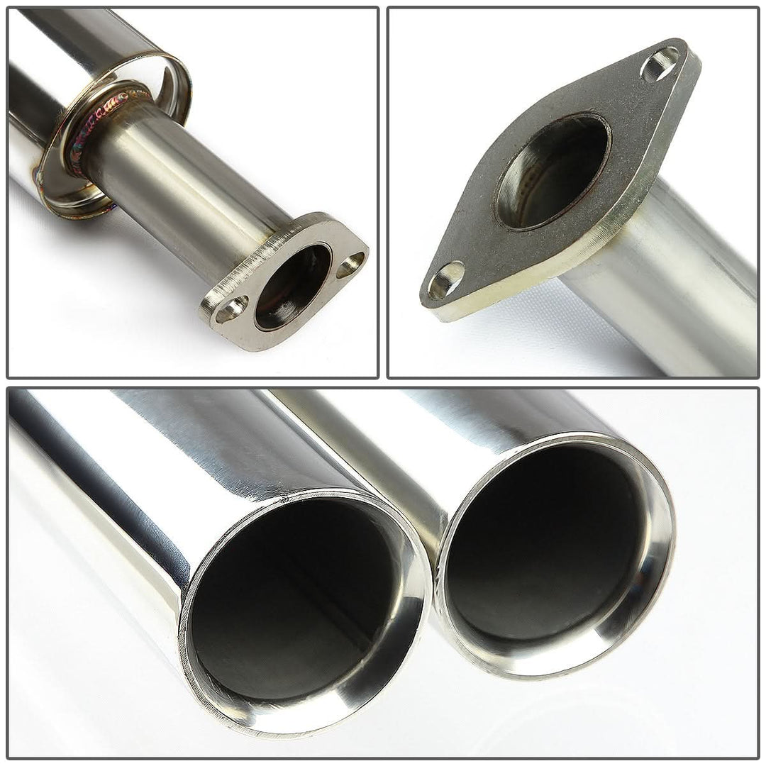 2006-2011 Kia Rio Dual Rolled Tip Catback Exhaust Stainless Steel