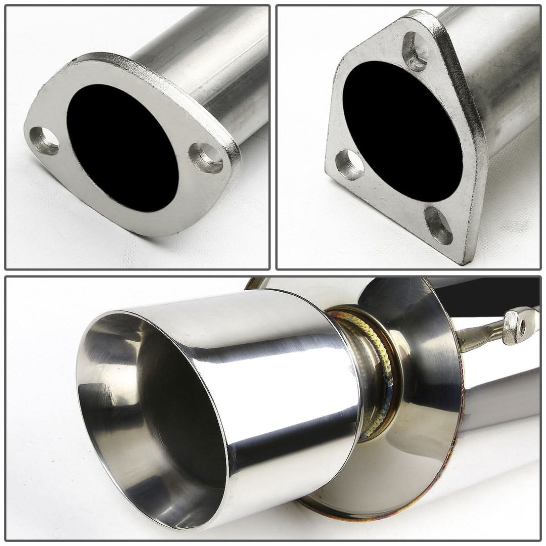 2000-2005 Mitsubishi Eclipse Catback Exhaust Single Rolled Tip Stainless