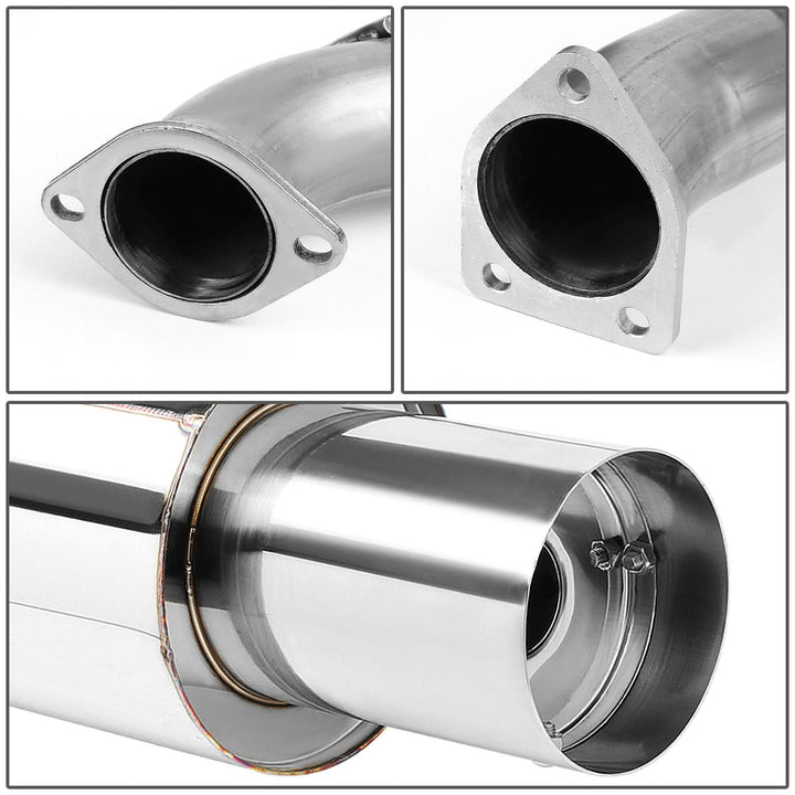 2000-2005 Mitsubishi Eclipse V6 Single Tip Catback Exhaust Stainless Steel