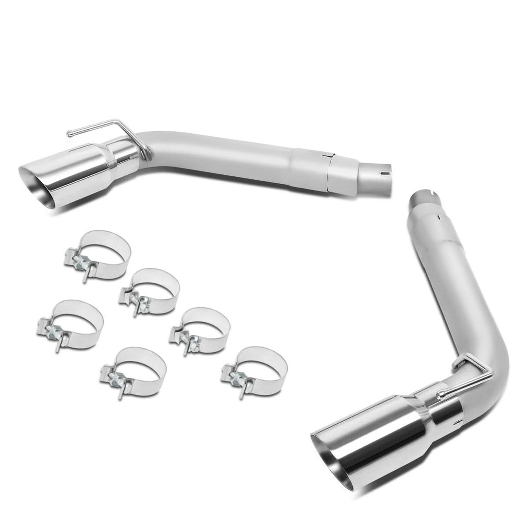 10-15 Chevrolet Camaro Dual Rolled Tip Axleback Exhaust Stainless Steel