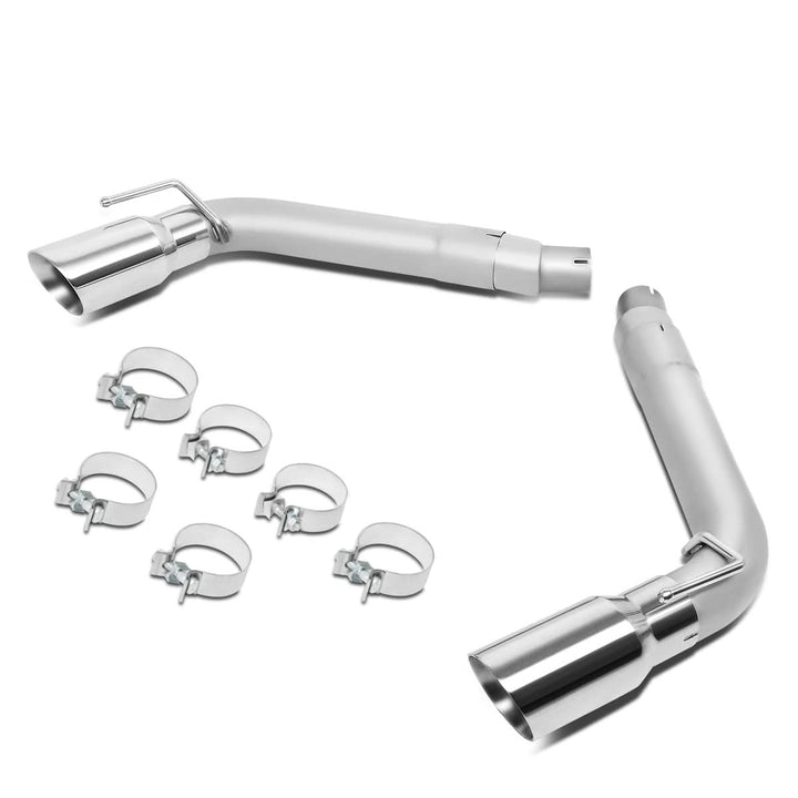 10-15 Chevrolet Camaro Dual Rolled Tip Axleback Exhaust Stainless Steel