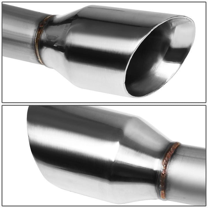 2005-2010 Ford Mustang Axleback Exhaust Dual Rolled Tip Stainless Steel