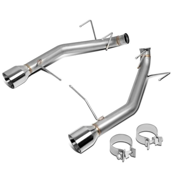 11-14 Ford Mustang 3.7L Axelback Exhaust Dual Rolled Tip Stainless Steel