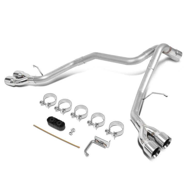 2009-2013 GMC Yukon Denali Quad Tip Axleback Exhaust Stainless Steel