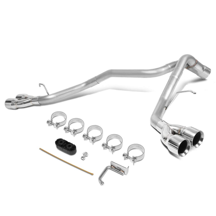 2009-2013 GMC Yukon Denali Quad Tip Axleback Exhaust Stainless Steel