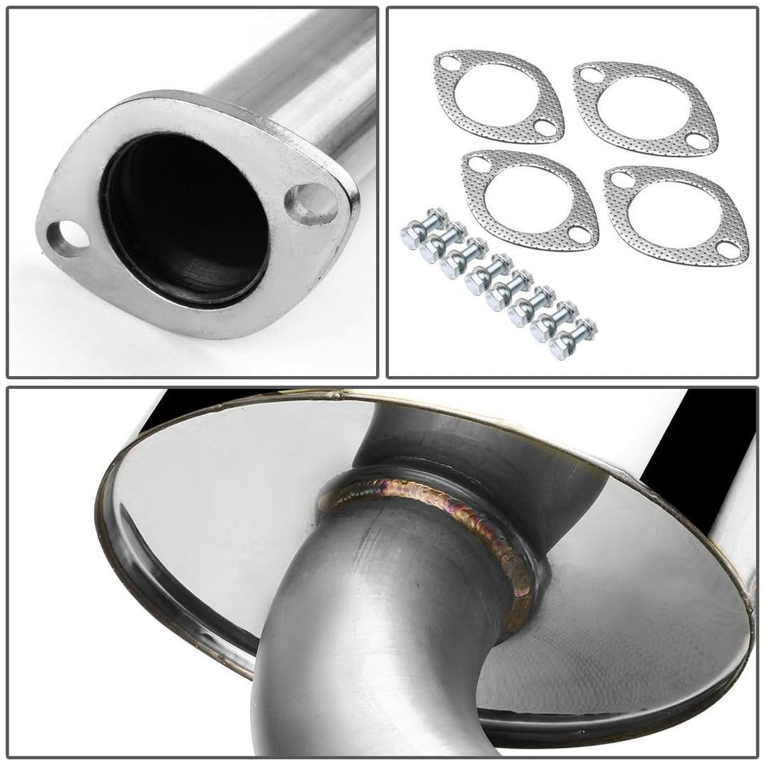 2004-2008 Nissan Maxima Dual Rolled Tip Catback Exhaust - Stainless Steel
