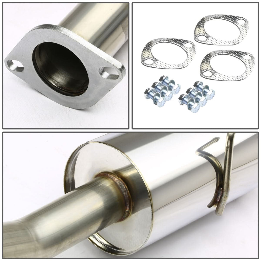 2002-2006 Nissan Sentra Catback Exhaust Single Rolled Tip Stainless Steel