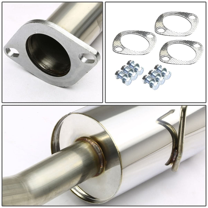 2002-2006 Nissan Sentra Catback Exhaust Single Rolled Tip Stainless Steel