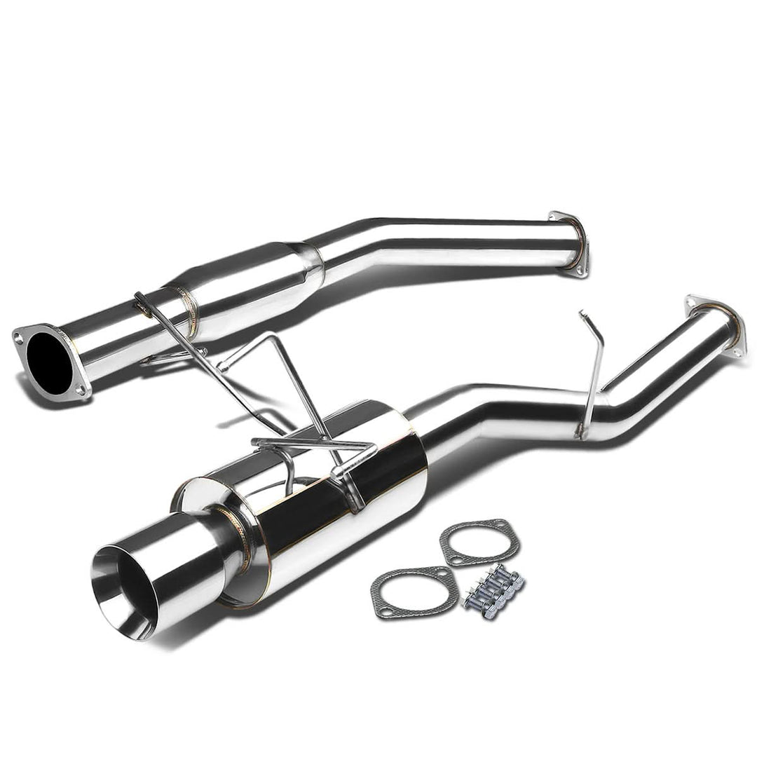 89-94 Nissan 240SX Catback Exhaust Single Rolled Tip Stainless Steel