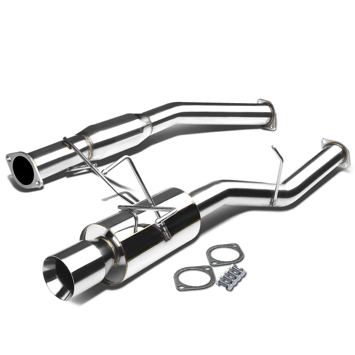 89-94 Nissan 240SX Catback Exhaust Single Rolled Tip Stainless Steel