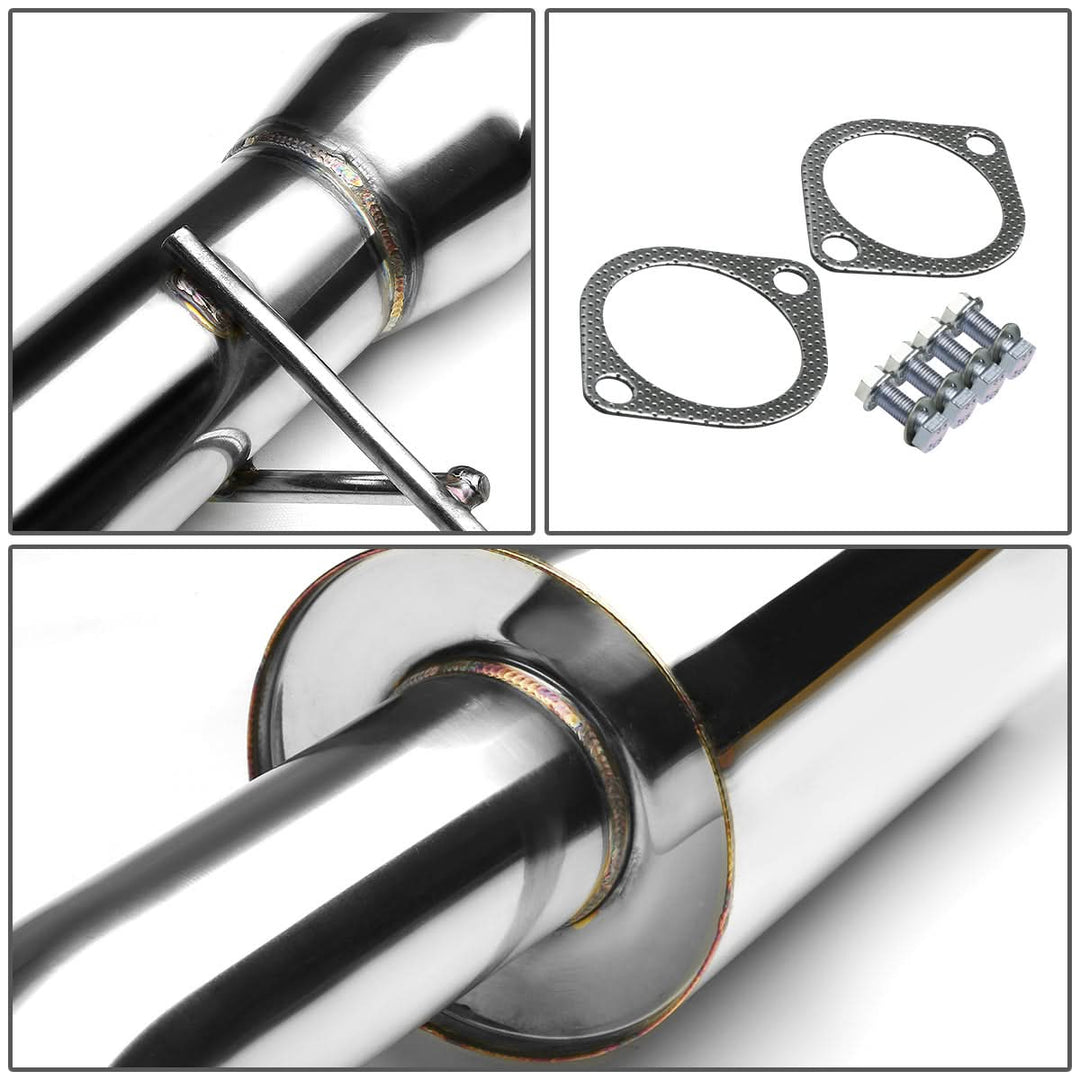 89-94 Nissan 240SX Catback Exhaust Single Rolled Tip Stainless Steel
