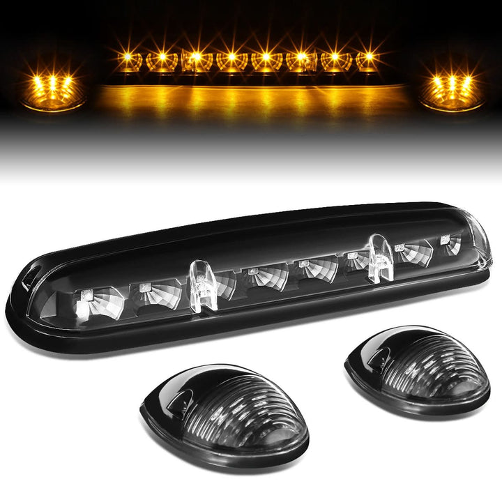 02-07 Chevy Silverado / GMC Sierra Cab Light Black Housing Amber LED