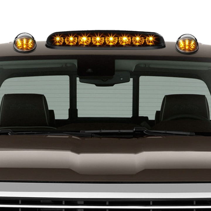 02-07 Chevy Silverado / GMC Sierra Cab Light Black Housing Amber LED