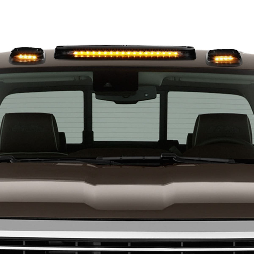 07-14 Chevrolet Silverado / GMC Sierra Cab Light - Black Housing / Amber LED