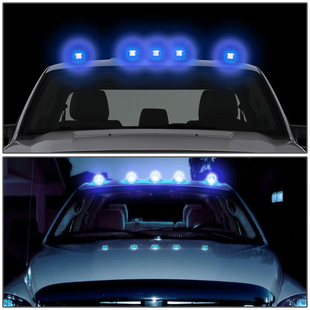 80-96 Ford Super Duty Chrome Housing Blue LED Cab Light