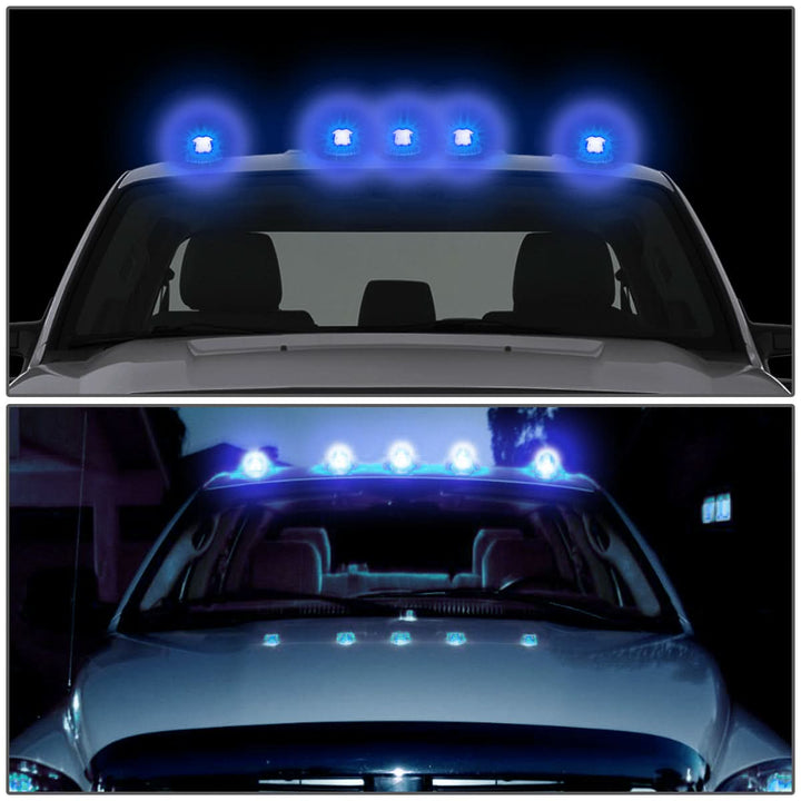 80-96 Ford Super Duty Chrome Housing Blue LED Cab Light