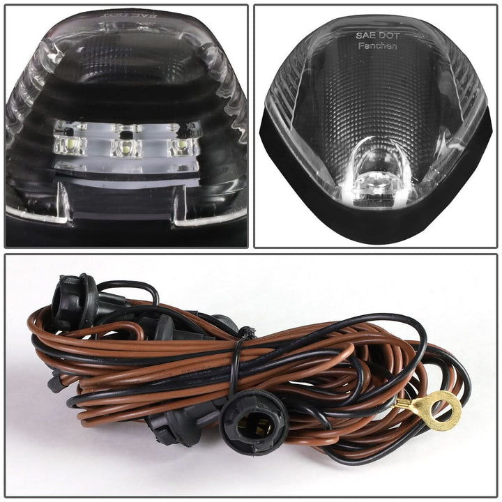 99-15 Ford Super Duty Black Housing Amber LED Cab Light