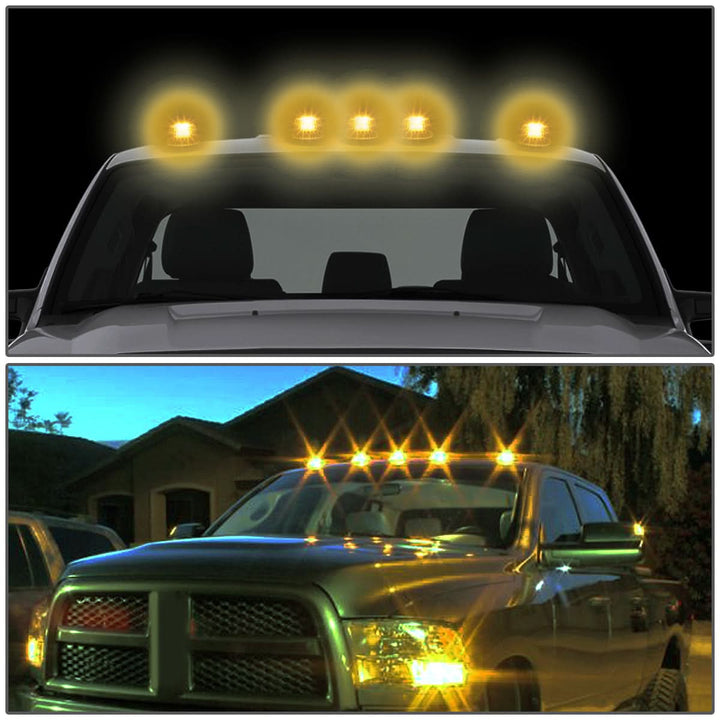 99-15 Ford Super Duty Chrome Housing Amber LED Cab Light